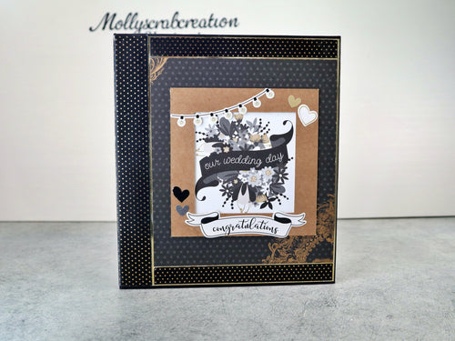 Album Matrimonio Scrapbooking Nero Oro – I Do, Me Too