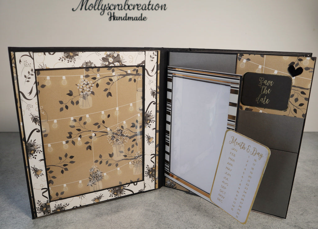 Album Matrimonio Scrapbooking Nero Oro – I Do, Me Too
