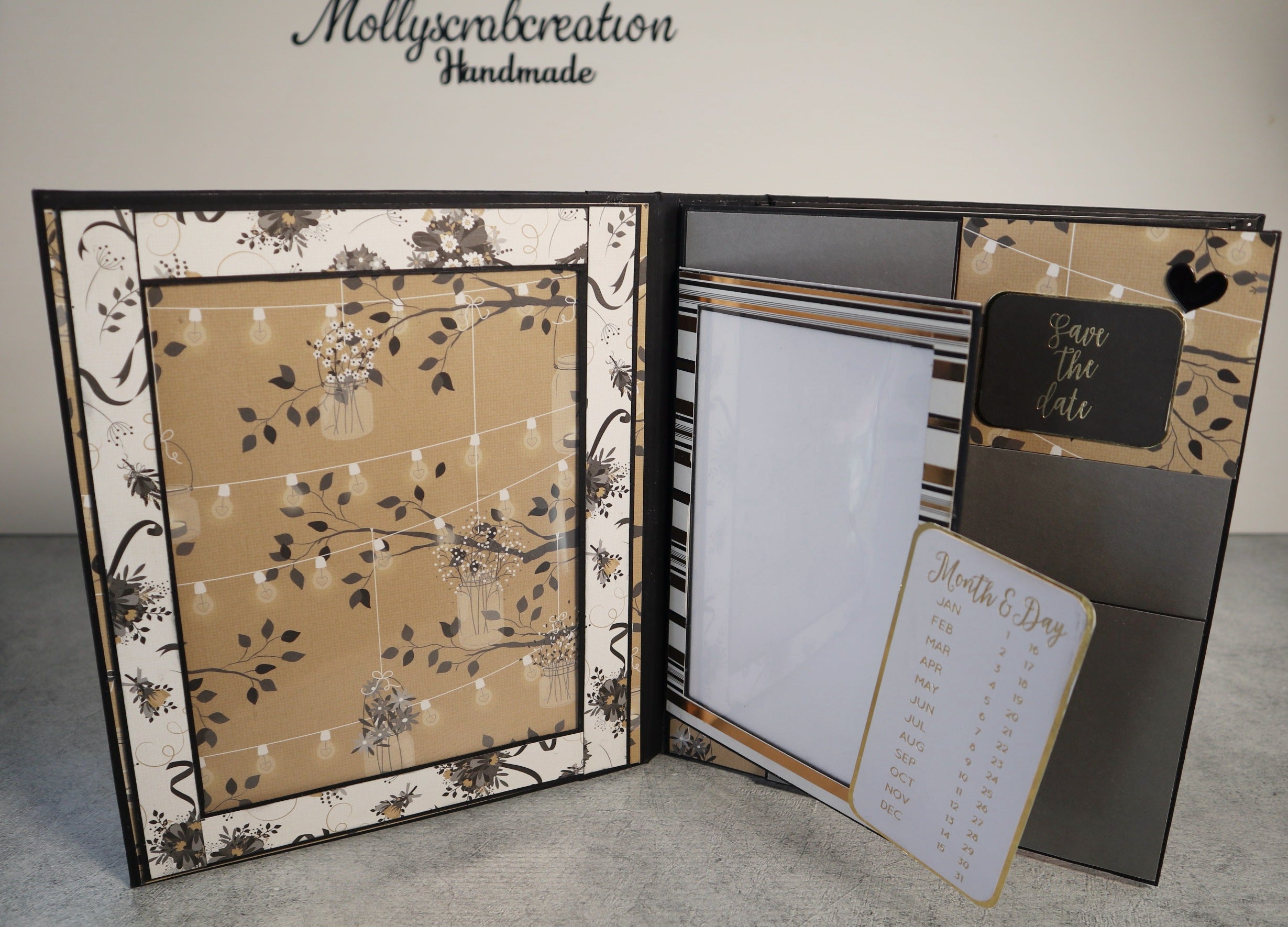 Album Matrimonio Scrapbooking Nero Oro – I Do, Me Too