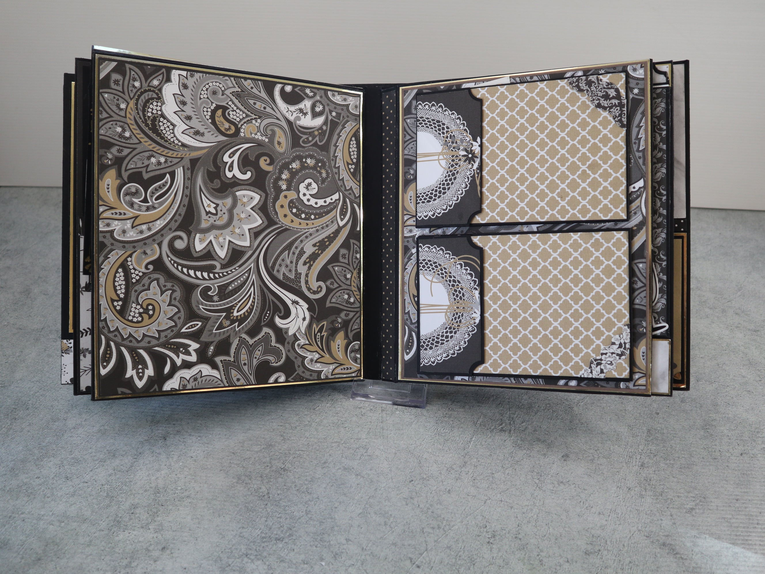 Album Matrimonio Scrapbooking Nero Oro – I Do, Me Too