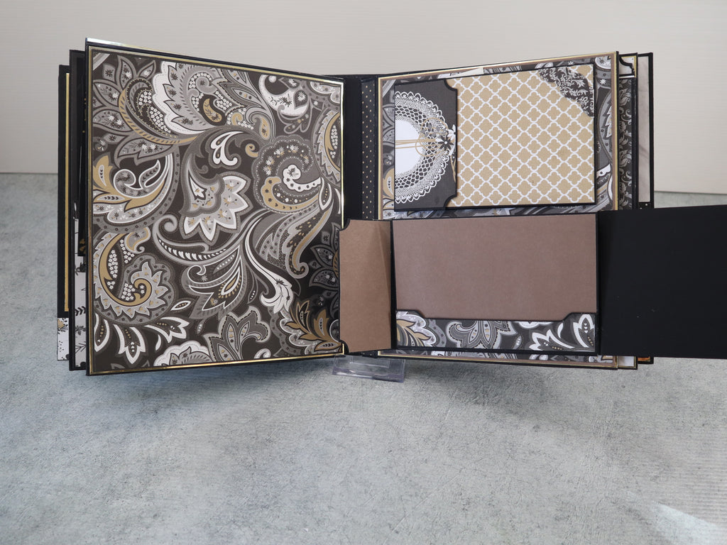 Album Matrimonio Scrapbooking Nero Oro – I Do, Me Too