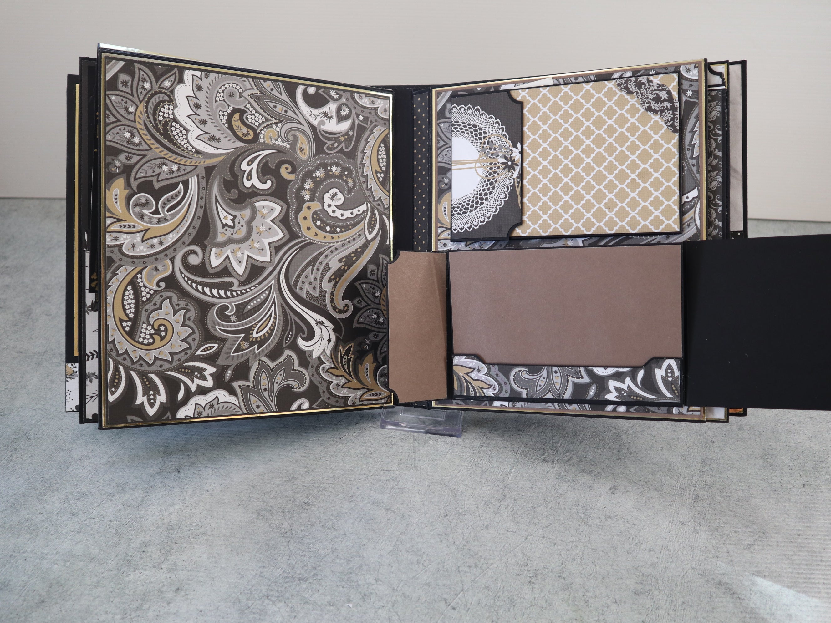 Album Matrimonio Scrapbooking Nero Oro – I Do, Me Too